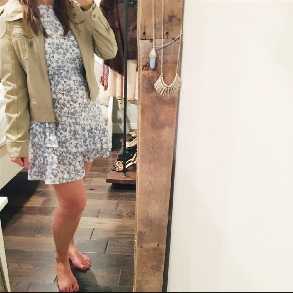 Body Central medium tan short biker jacket